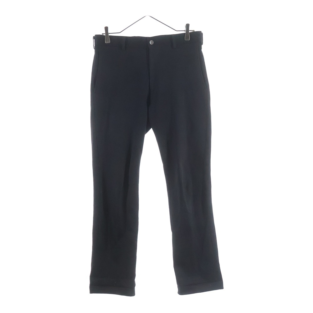 12SS リネン混 ジップフライ テーパード スラックスパンツ ブラック HI-P031 AD2011 Bランク