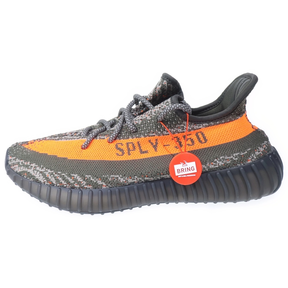 YEEZY BOOST 350V2 CARBON BELUGA イージーブースト カーボン ベルーガ ローカットスニーカー グレー/オレンジ US8.5/26.5cm HQ7045 Sランク