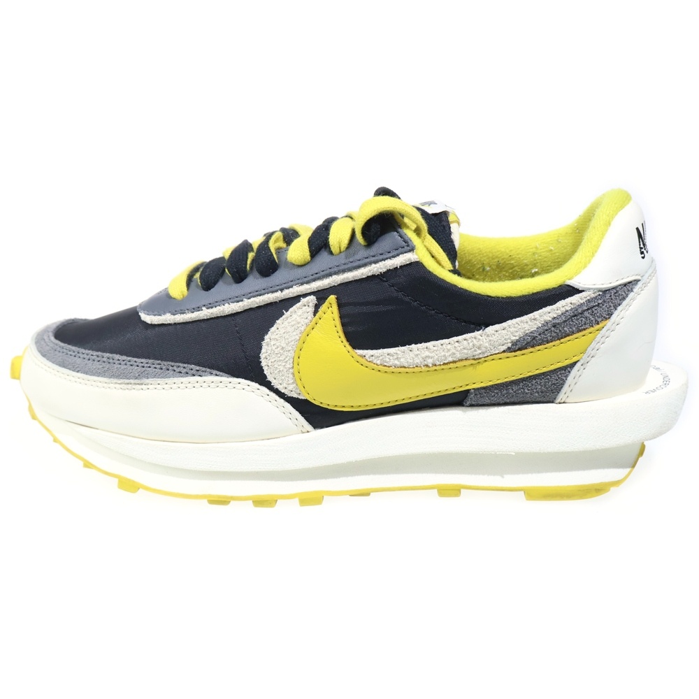 ×UNDERCOVER ×sacai LD WAFFLE アンダーカバー サカイ ワッフル ローカットスニーカー ブラック/イエロー/ホワイト US9.5/27.5cm DJ4877-001 Bランク