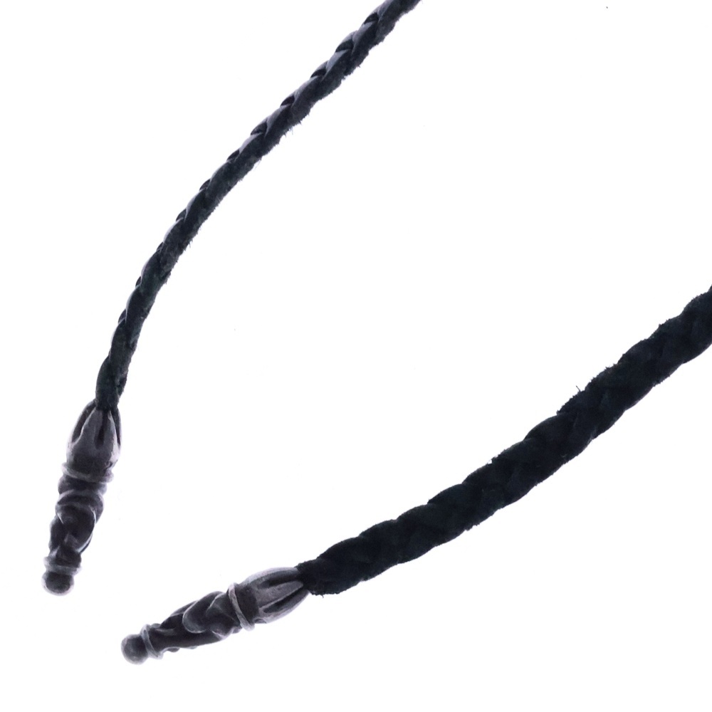 LEATHER BRAID SCROLL ネックレス レザーブレイドネックレス ブラック/シルバー BCA377 Bランク
