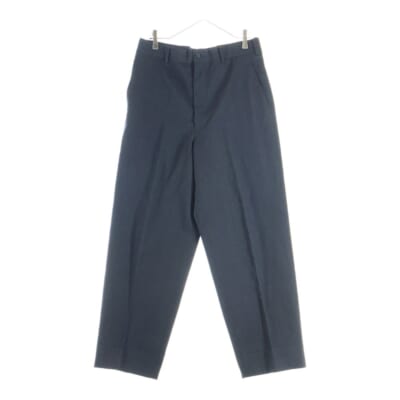 90s TAPERED PANTS 田中オム期 金タグ ワイド ストレート ジップアップ ウール テーパード パンツ ブラック HP-07004L Aランク