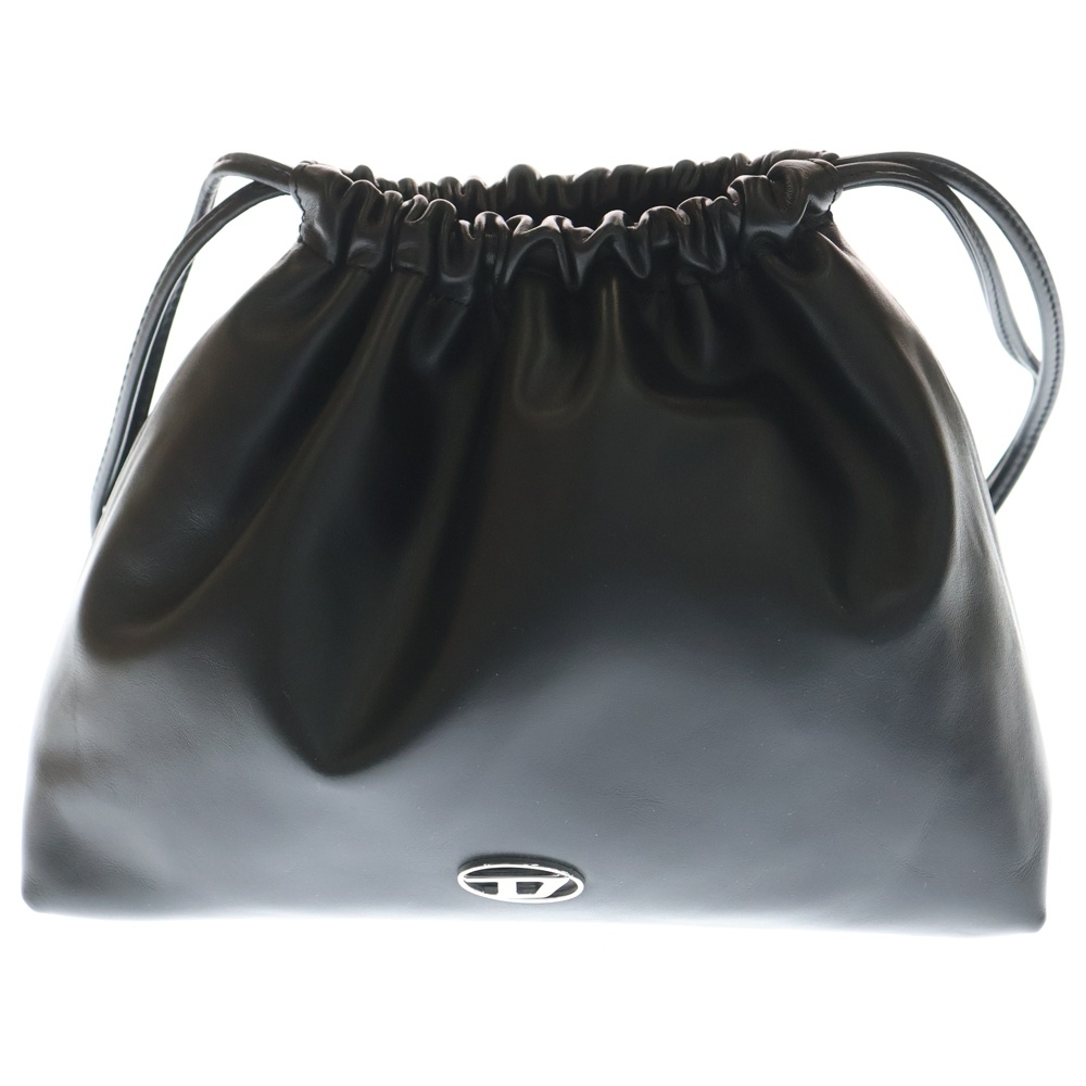 CLOU-D CROSSBODY クロスボディ ドローストリング レザー ミニ巾着バッグ ショルダーバッグ ブラック X10033PR227 Aランク