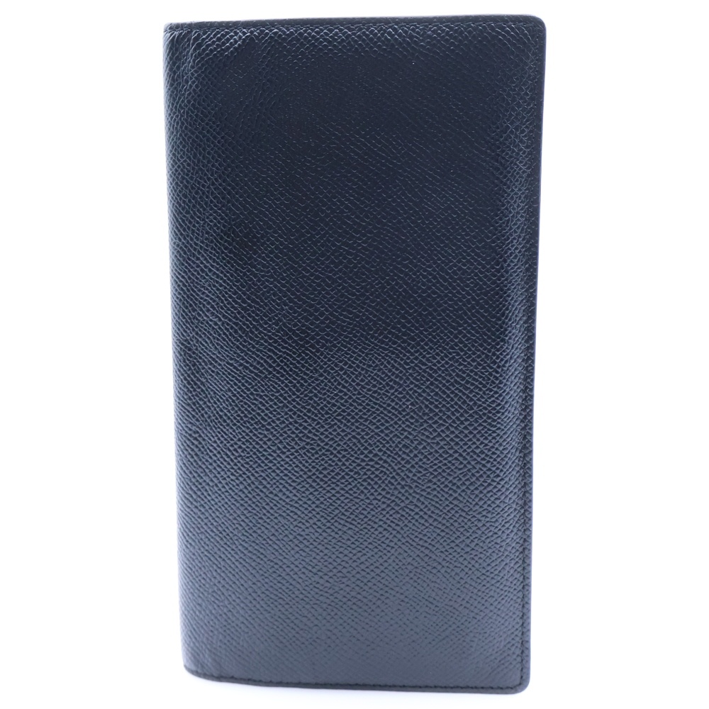 4ステッチ グレインレザー 長財布 ロングウォレット ブラック SA1UI0021 Bランク