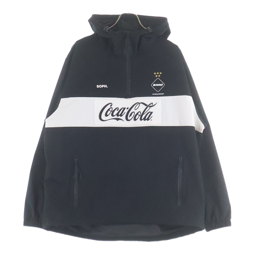 20SS ×COCA-COLA HALE ZIP ANOLAK コカコーラ ハーフジップ アノラックパーカー ブラック FCRB-200002 Bランク