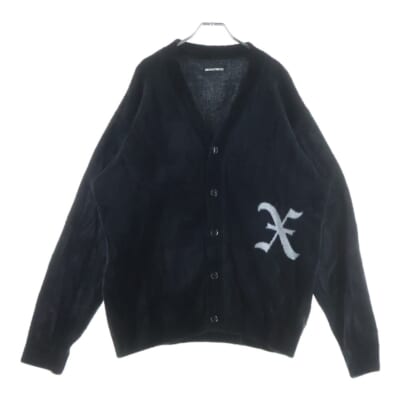KNIT CARDIGAN フロントデザイン ニットカーディガン ブラック GX-A25-KN-01 Bランク