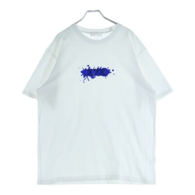 20SS ×FRAGMENT フラグメント ペイントロゴ クルーネック半袖Tシャツ カットソー ホワイト GX-S20-7FST-04 Bランク
