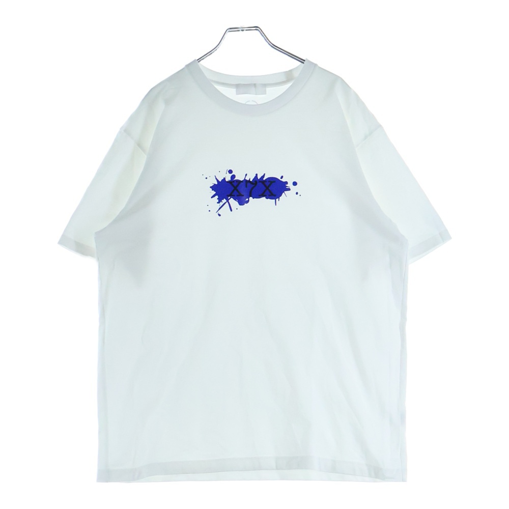 20SS ×FRAGMENT フラグメント ペイントロゴ クルーネック半袖Tシャツ カットソー ホワイト GX-S20-7FST-04 Bランク