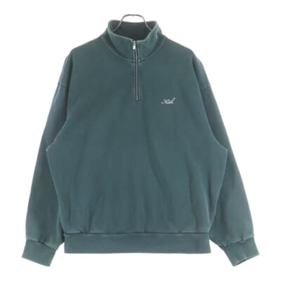 NELSON QUARTER ZIP ネルソン クオーター ハーフジップ スウェット トレーナー グリーン KHM031302 Bランク