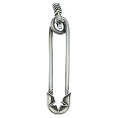 PIN UP STAR SAFETY PIN ピンアップ スターモチーフ セーフティピン ペンダント ネックレス シルバー Bランク