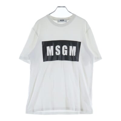 フロントロゴ クルーネック半袖Tシャツ カットソー ホワイト 2440MM67 Bランク