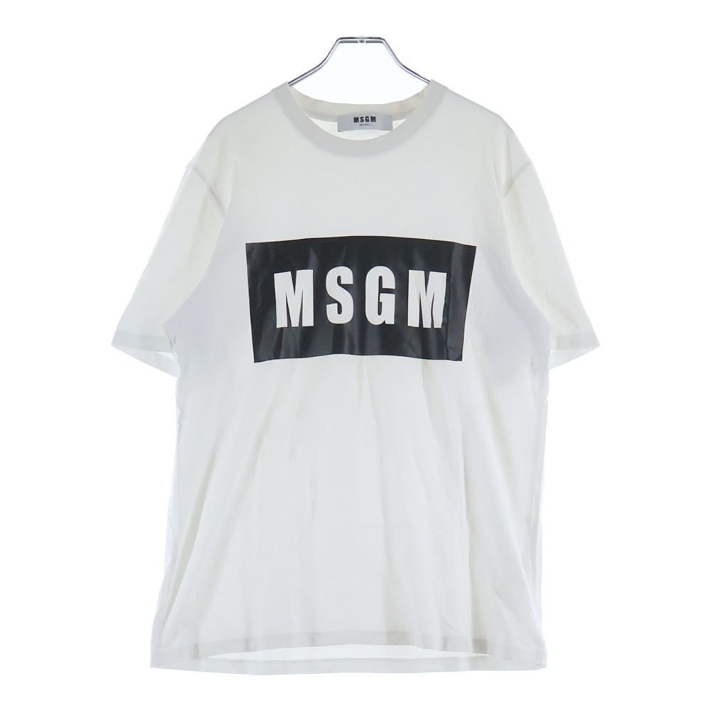 フロントロゴ クルーネック半袖Tシャツ カットソー ホワイト 2440MM67 Bランク