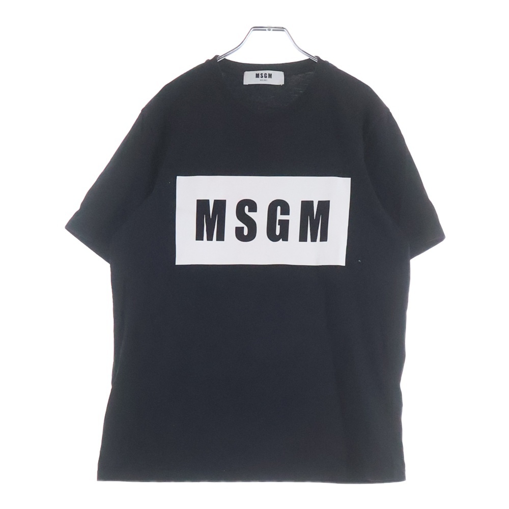 フロントロゴ クルーネック半袖Tシャツ カットソー ブラック 2440MM67 Bランク