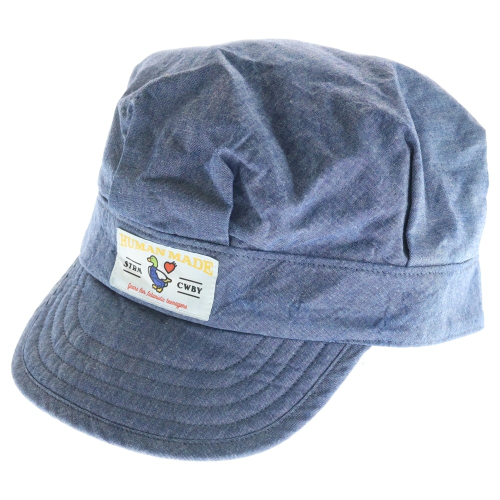 ロゴデザイン 6パネル デニム ワークキャップ インディゴ Bランク
