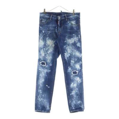 21SS COOL GUY JEAN クールガイ ボタンフライ ウォッシュ加工 デニムパンツ インディゴ S71LB0913 Bランク