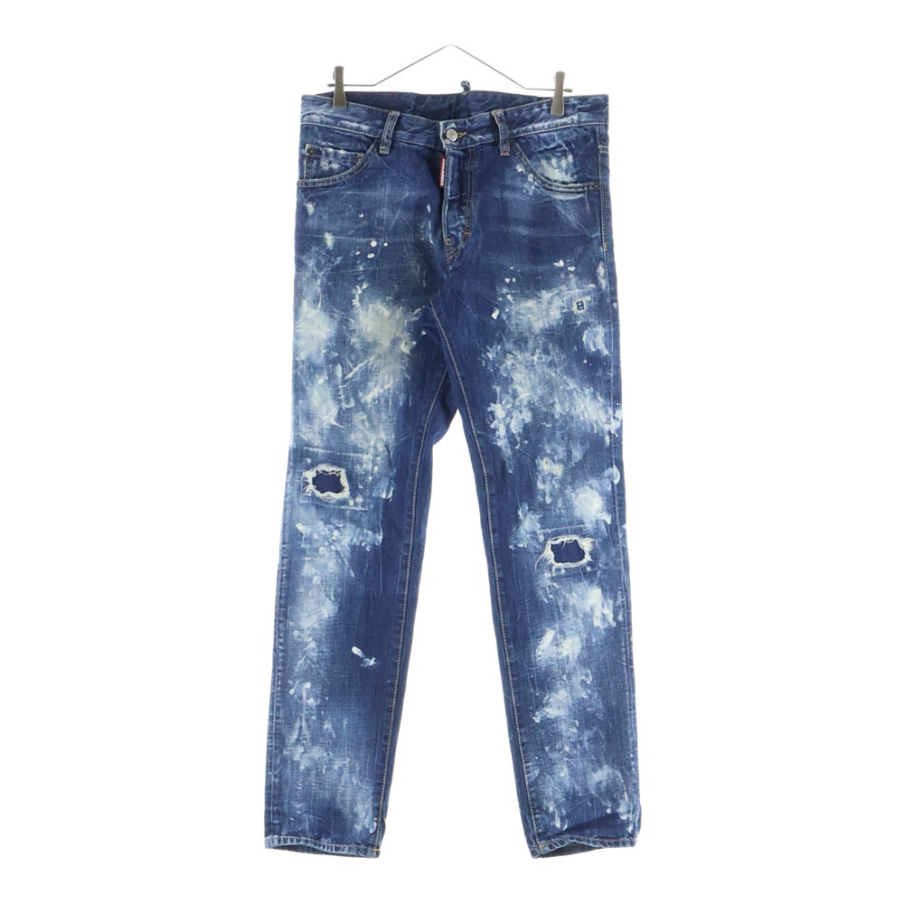 21SS COOL GUY JEAN クールガイ ボタンフライ ウォッシュ加工 デニムパンツ インディゴ S71LB0913 Bランク