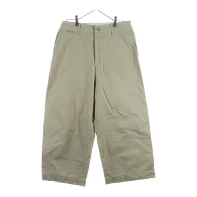 18AW WASHED FINX CHINO WIDE PANTS ウォッシュド フィンクス ワイドチノパンツ ベージュ A8AP01CN Bランク
