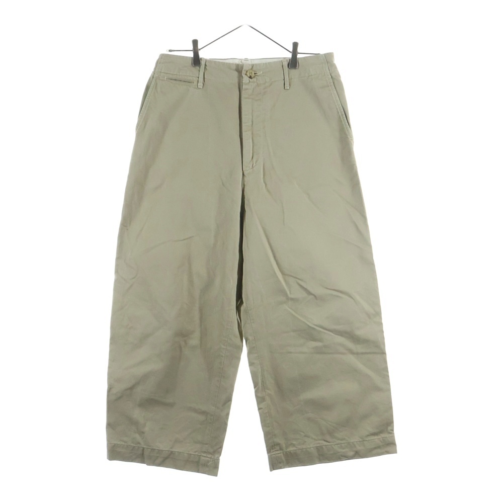 18AW WASHED FINX CHINO WIDE PANTS ウォッシュド フィンクス ワイドチノパンツ ベージュ A8AP01CN Bランク