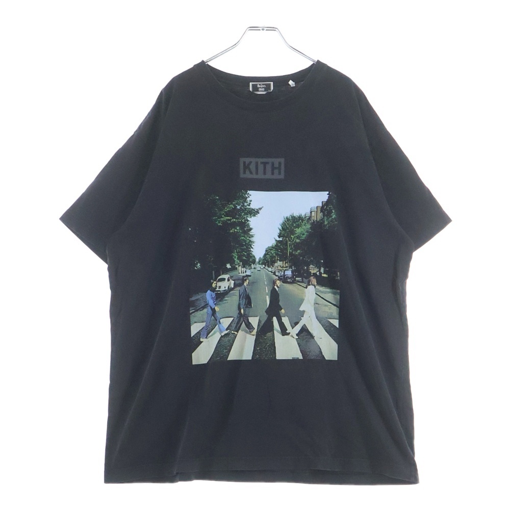 ×THE BEATLES Abbey Road tee ザビートルズ アビーロード ヴィンテージ クルーネック半袖Tシャツ カットソー ブラック KHM031228 Bランク