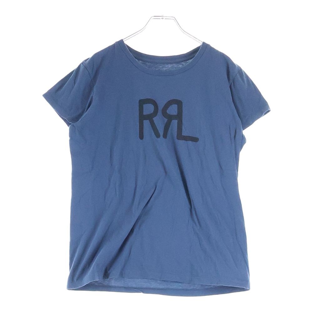 フロントロゴデザイン クルーネック カットソー 半袖Tシャツ ブルー MNRRTSHM1N10026 Sランク