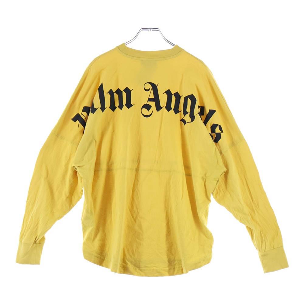 CLASSIC LOGO OVER TEE クラシックロゴプリント 長袖Tシャツ カットソー イエロー PMAB001E19413002 Bランク