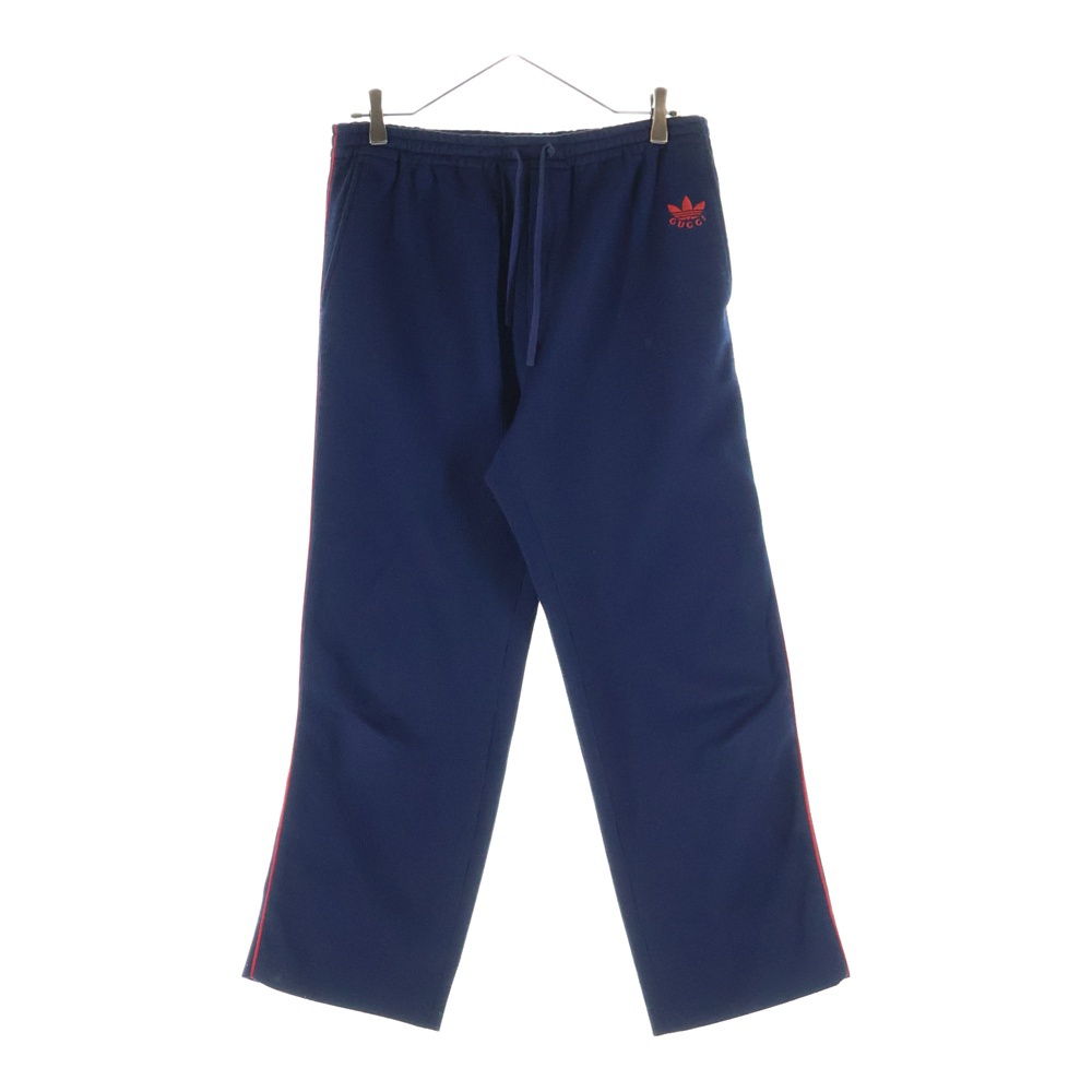 ×adidas アディダス ロゴ刺繍 イージートラックパンツ ネイビー 702181 ZAJRV Bランク