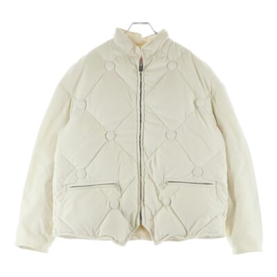 23AW VELVET SOFA DOWN JACKET ベルベット ソファ ジップアップダウンジャケット アイボリー MMFW-BL0121Z Bランク