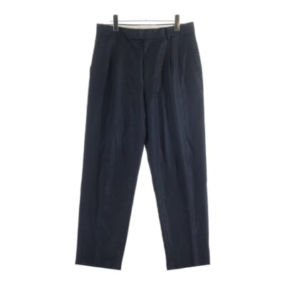 DORMEUIL / GLITTER PLEATED TROUSERS TYPE-2 ドーメル レインボー グリッター プリーツトラウザー スラックスパンツ ブラック Aランク