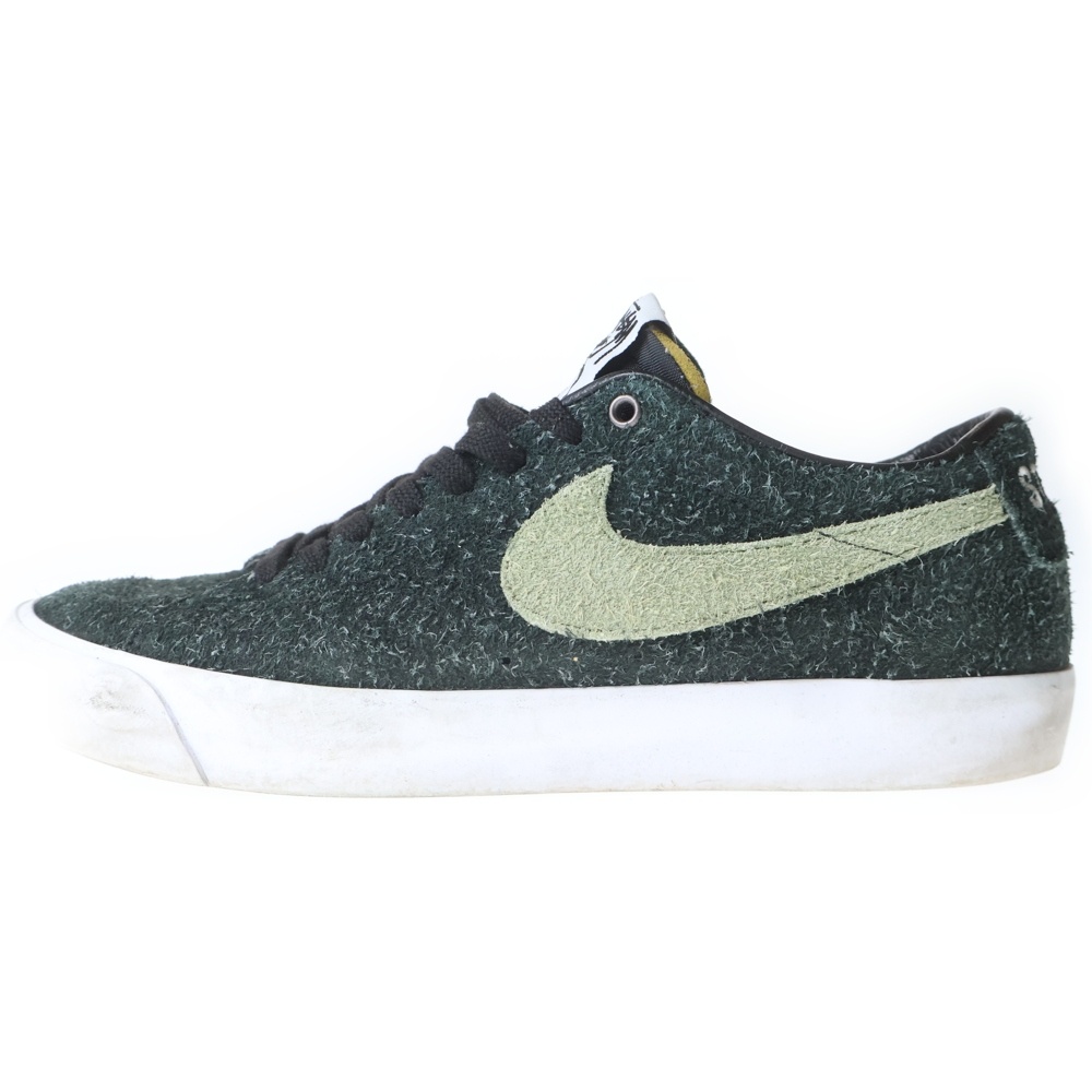 ×STUSSY SB ZOOM BLAZER LOW QS ステューシー ズームブレザー ローカットスニーカー ブラック/オリーブ US10/28cm BQ6449-001 Bランク