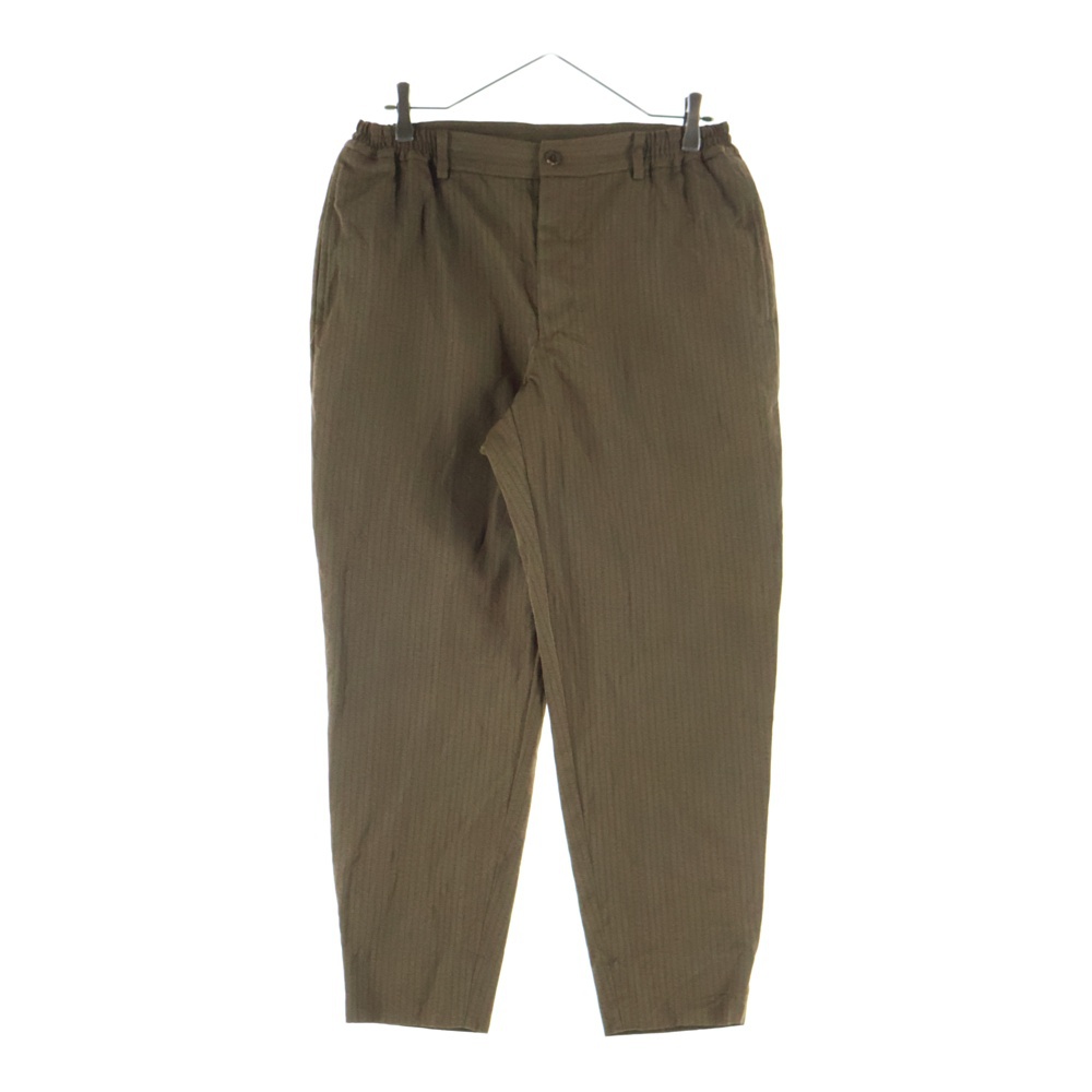 21SS AD2020 ストライプ キュプラ テーパードパンツ ブラウン DG-P030 Bランク