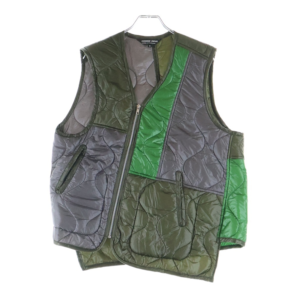 25AW AD2025 キルティング ジップアップナイロンベスト グレー/カーキ DP-V021 Bランク