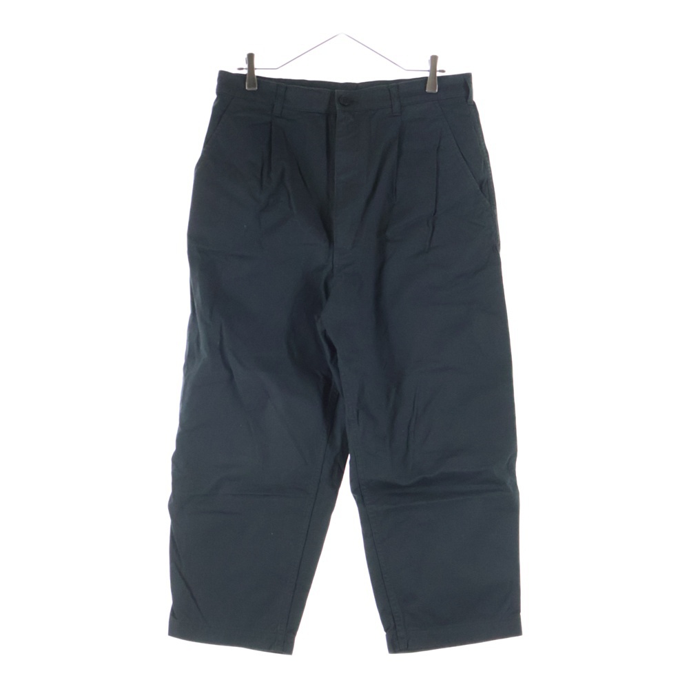 22SS AD2021 製品染め 1タック ストレート チノ パンツ グレー HI-P003 Bランク