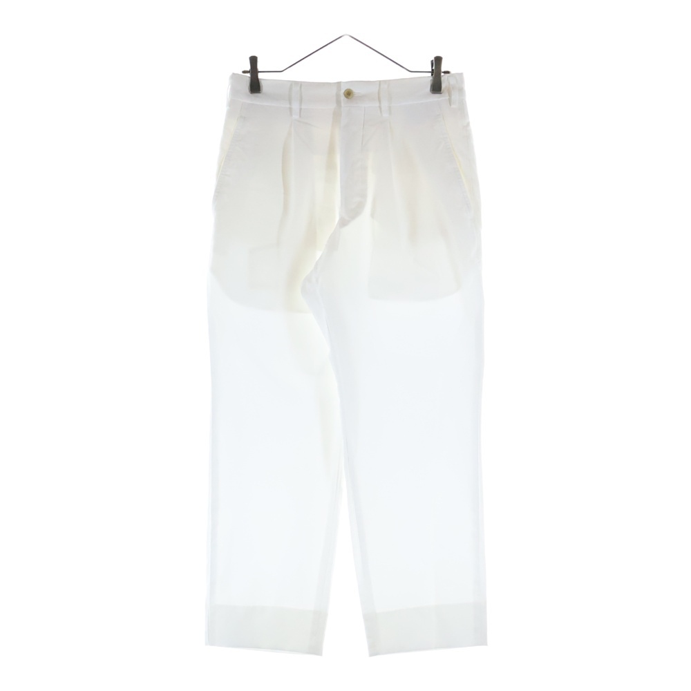 20SS AD2019 ポリエステル テーパードスラックスパンツ ホワイト DE-P058 Bランク