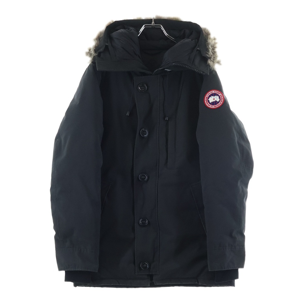 CHATEAU PARKA シャトー パーカー ファー付き フーデッド ジップアップ ダウンジャケット ブラック 3426MA Bランク