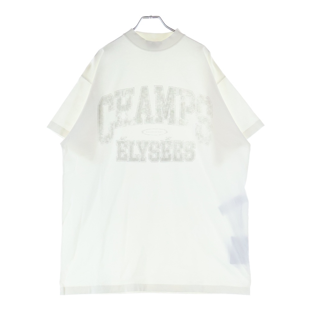 25SS Over Champs-Elysees T-Shirt フロントプリントTシャツ 半袖クルーネックカットソー ホワイト 787349 TRVN1 Aランク