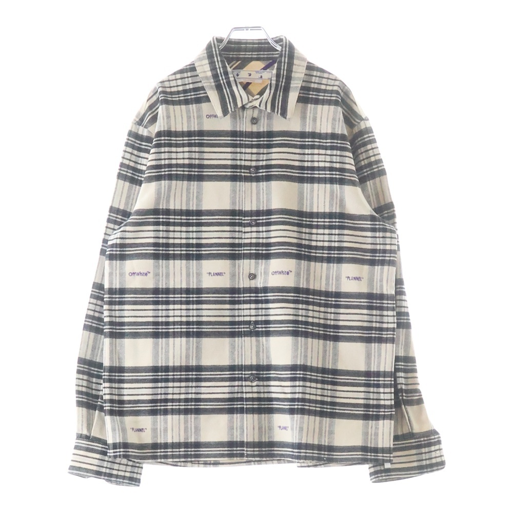 23AW Flannel Skate Shirt フランネルチェック スケート 長袖シャツ ブラック/ホワイト OMGA227S23F AB001 Bランク