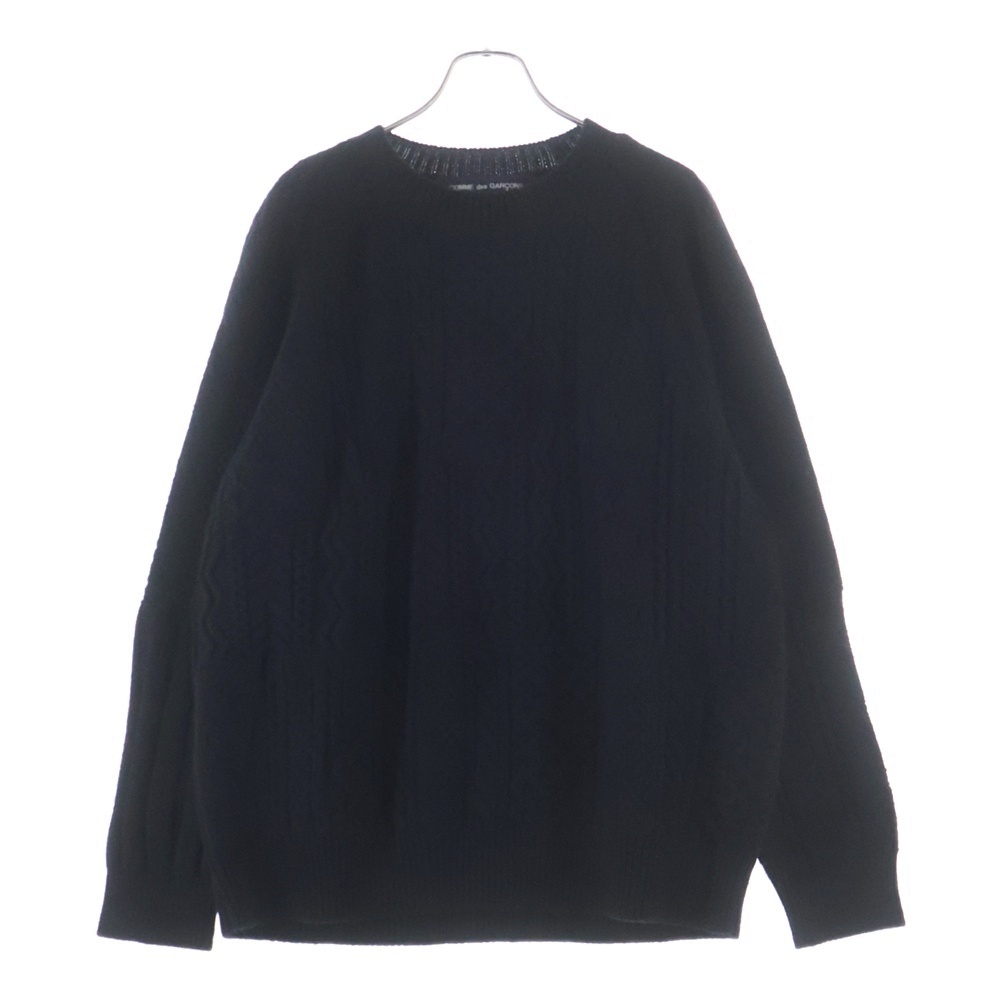 24AW AD2024 ハイゲージ アランニット セーター ブラック HN-N008 Aランク