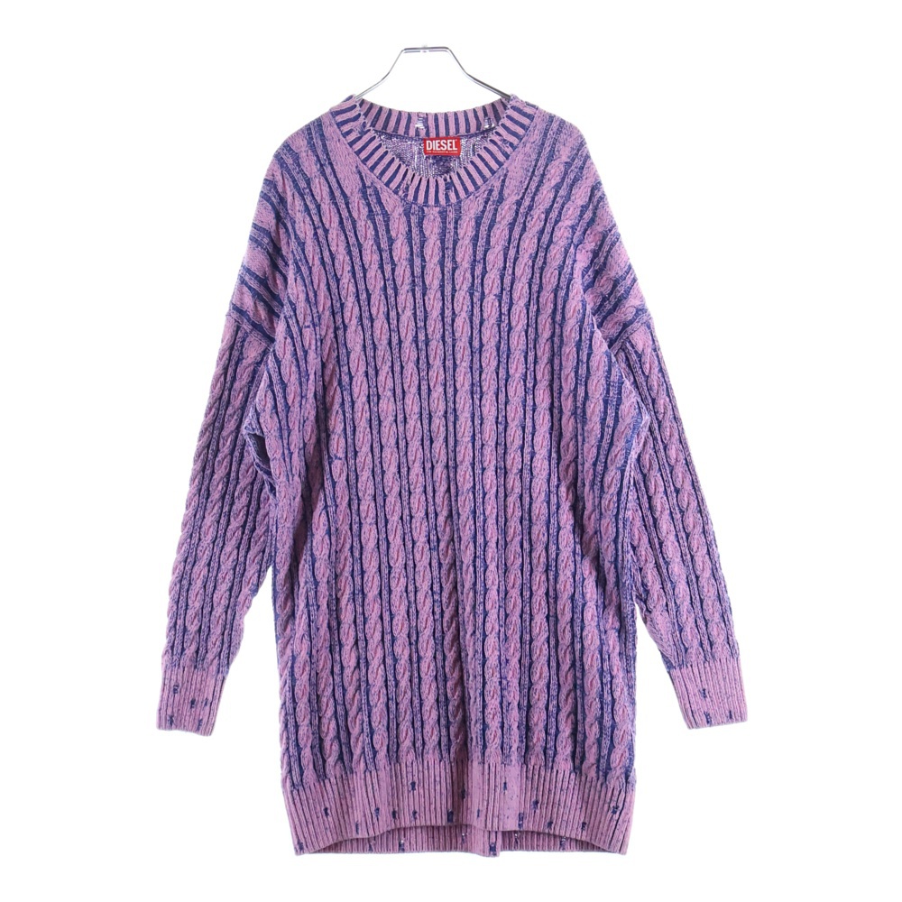 M-PANTESSE エムパンテス クルーネックプルオーバー コットンニットセーター ピンク レディース A11492 Bランク