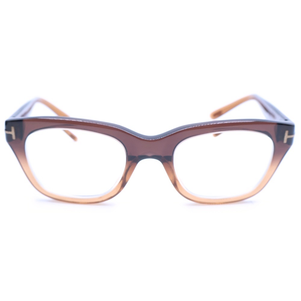 グローバルフィット ウェリントンシェイプ Tマーク サングラス アイウェア 眼鏡 ブラウン TF5178 度入り Bランク