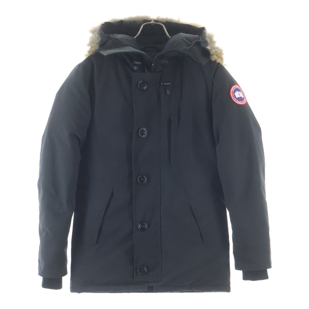 CHATEAU PARKA シャトーパーカー ジップアップ ファー付きフーデットダウンジャケット ブラック 3426MA Bランク