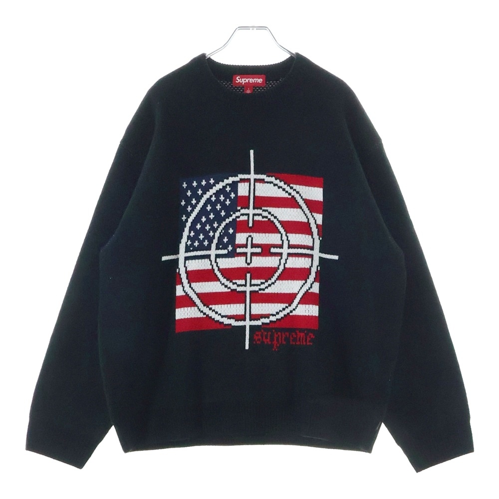 25AW Target Sweater ターゲット セーター フロント モチーフ ニット ブラック Aランク