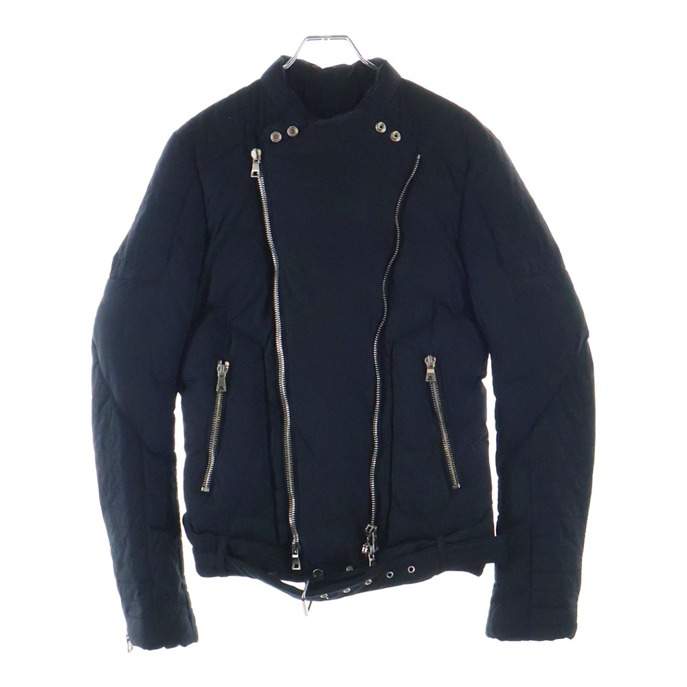 13AW フランス製 ダブル バイカーダウンジャケット ブラック Bランク