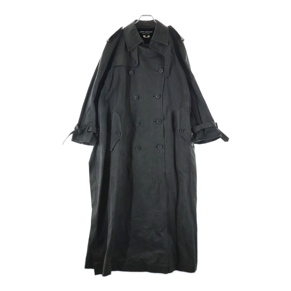 02AW AD2002 コットン ダメージ加工 ロング トレンチコート グレー VG-C001 Bランク