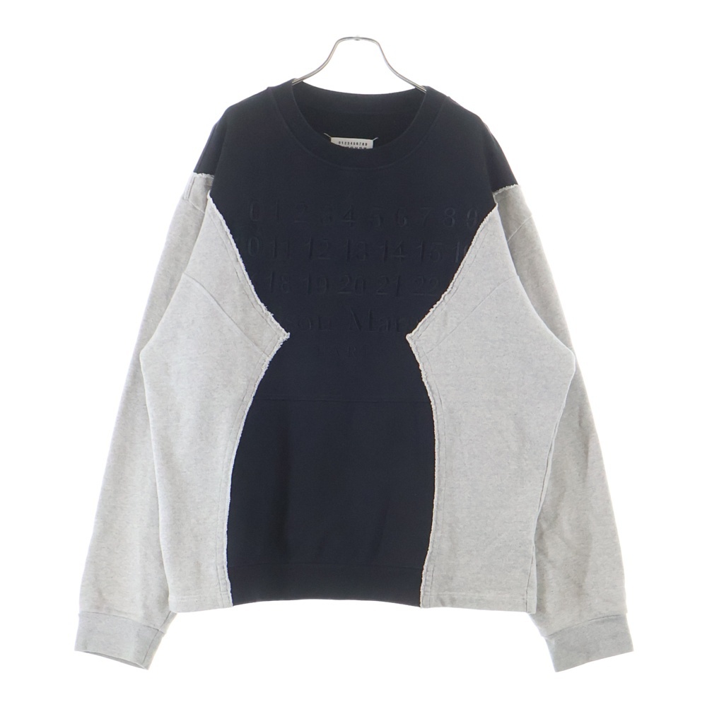 20SS 再構築カレンダーロゴ クルーネックスウェットトレーナー グレー/ブラック S50GU0129 S25403 Bランク