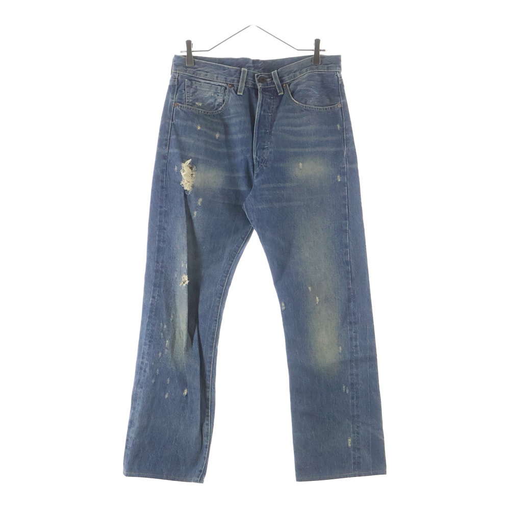 S501XX 大戦モデル復刻 トルコ製 ボタン裏093 革パッチ ボタンフライ デニムパンツ インディゴ 44501-0056 Bランク