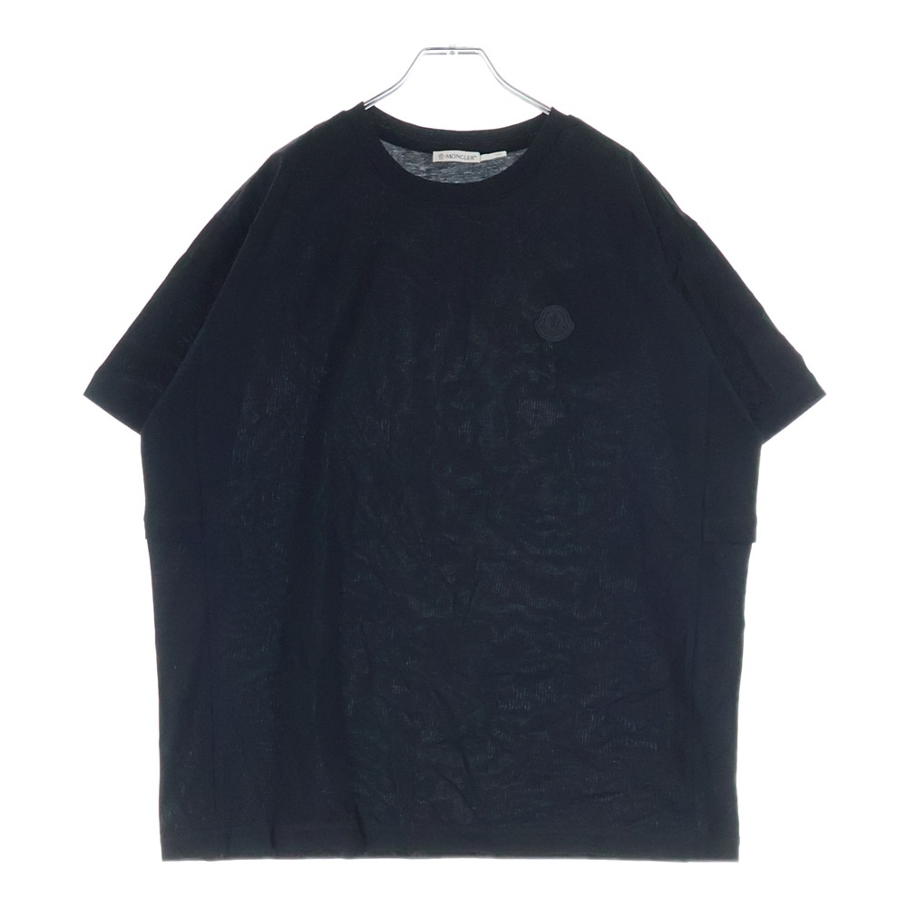 19SS MAGLIA T-SHIRT ミニロゴパッチ 半袖Tシャツ カットソー ブラック E20918002800 Aランク