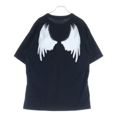 25AW WING T-SHIRT ウィングプリント 半袖Tシャツ カットソー ブラック/ホワイト UC2E2803 Bランク