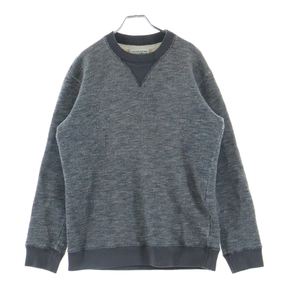 レザーエルボーパッチ クルーネックプルオーバー スウェットトレーナー グレー S30GU0024 Bランク