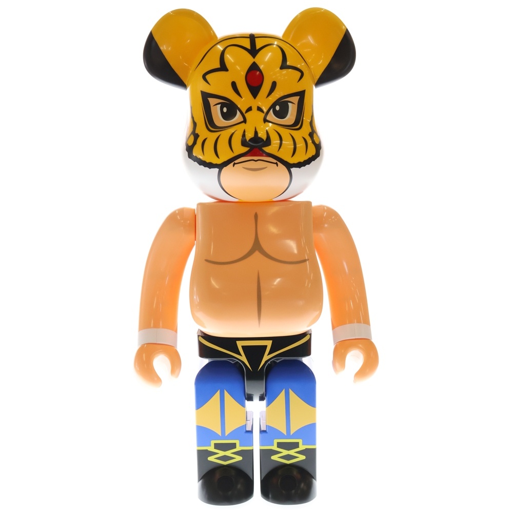 BE@RBRICK First Generation Tiger Mask 1000% ベアブリック 初代タイガーマスク フィギュア 人形 ベージュ/イエロー Sランク