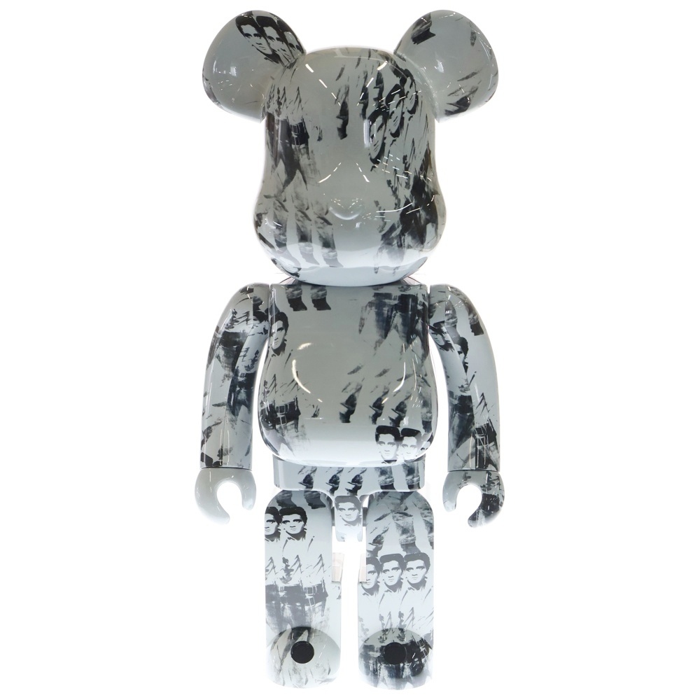 BE@RBRICK Andy Warhol's ELVIS PRESLEY 1000% ベアブリック アンディ ウォーホル エルヴィス プレスリー フィギュア 人形 グレー Sランク