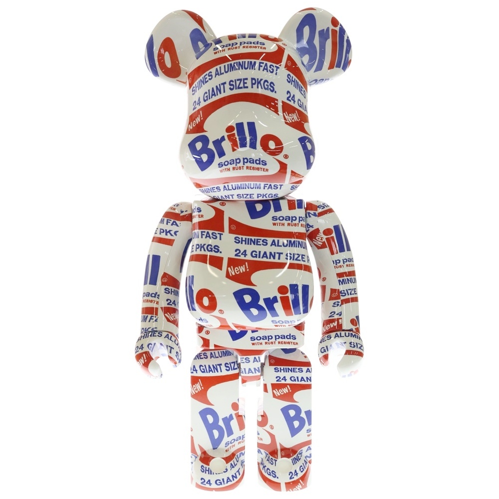 BE@RBRICK ANDY WARHOL Brillo 1000% ベアブリック アンディウォーホル ブリロ フィギュア 人形 ホワイト Sランク